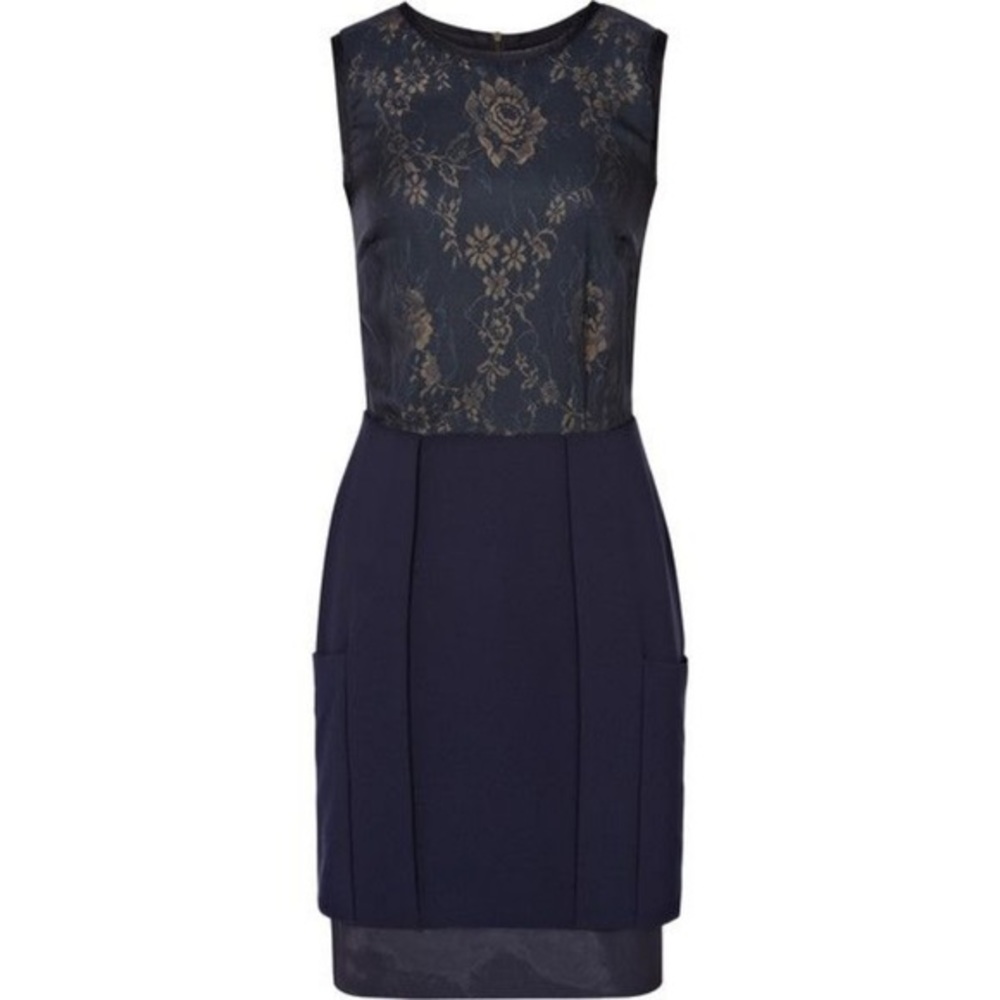 Reiss Ellen blue dress sleeveless sheath size 0